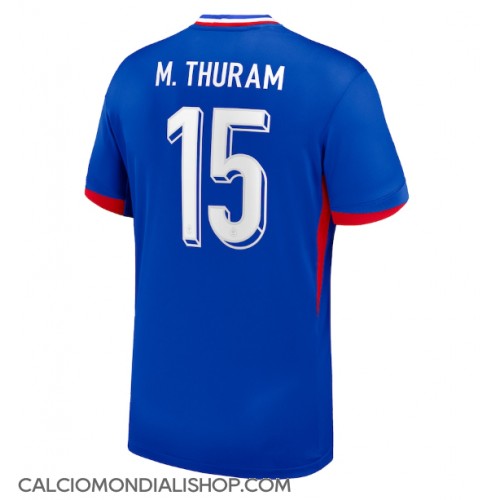 Maglie da calcio Francia Marcus Thuram #15 Prima Maglia Europei 2024 Manica Corta